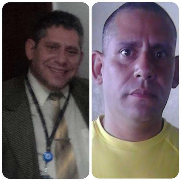 Efraín Ortega antes y después de ser detenido. Bajó más de 50 kilos