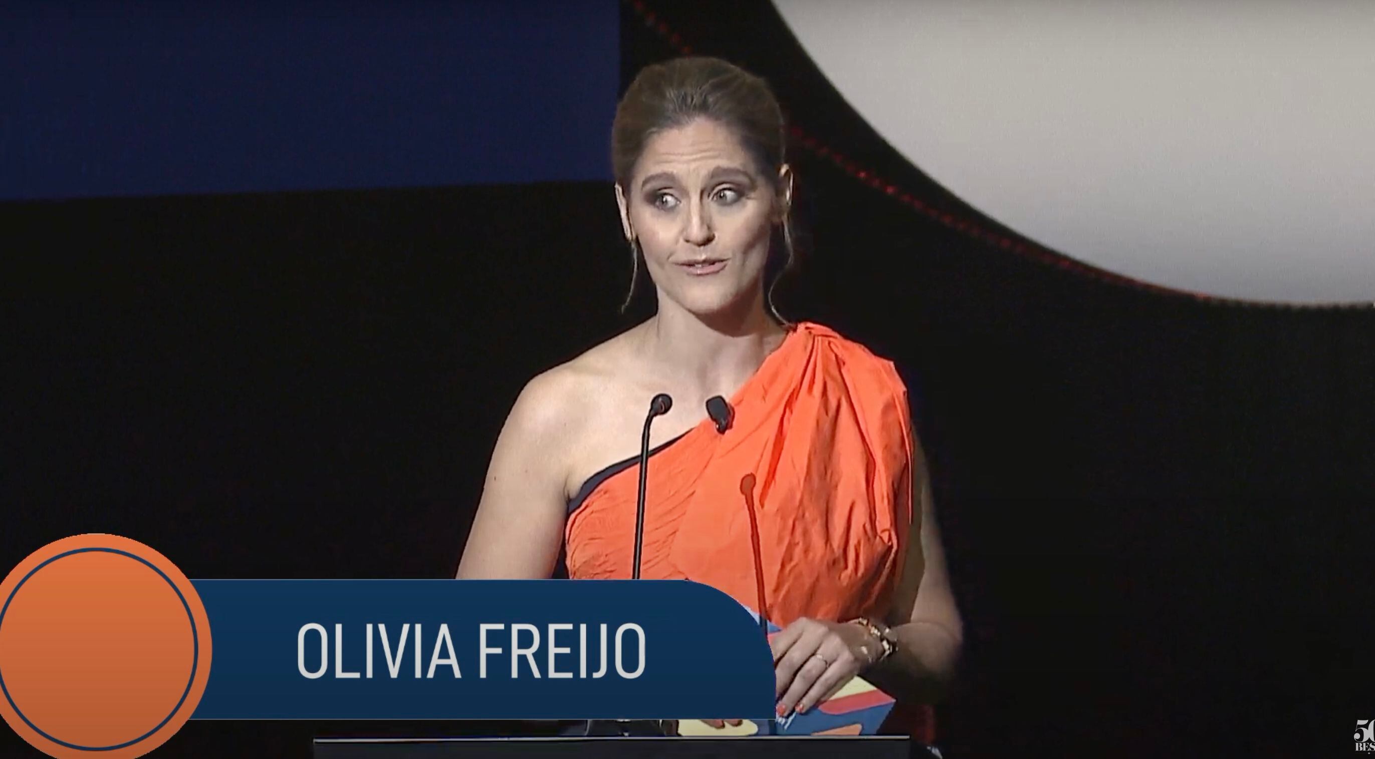 Olivia Freijo es la presentadora de los World's 50 Best Restaurants 2024.