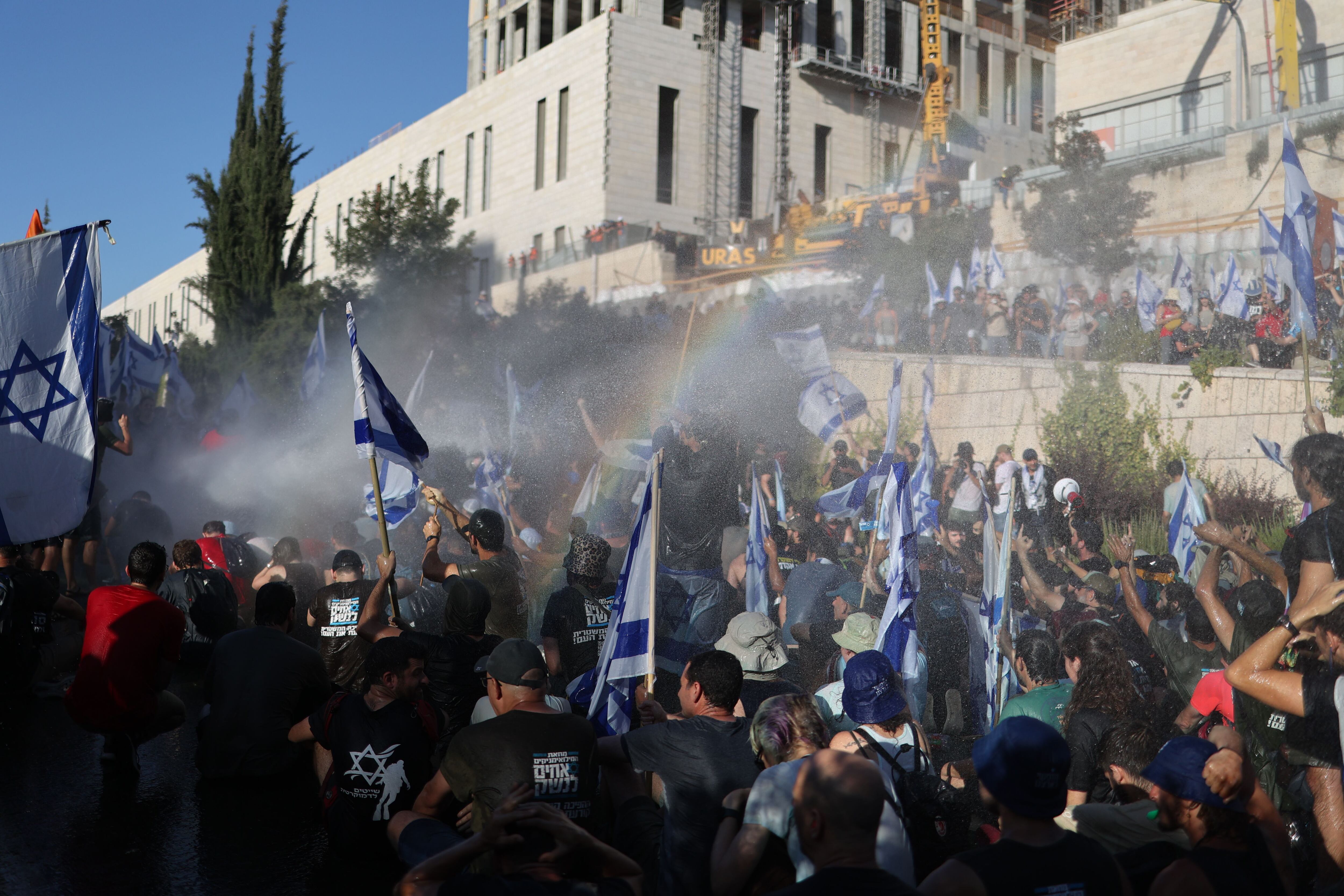 Protestas en Israel contra la reforma judicial impulsada por Benjamin Netanyahu (Ilia Yefimovich/Dpa)