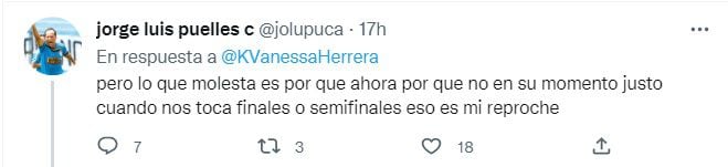 Comentarios al respecto de publicación de Vanessa Herrera. Twitter.