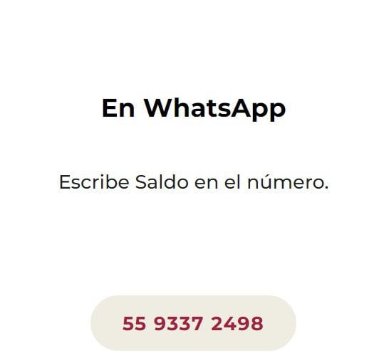 Mujeres con Bienestar consulta saldo WhatsApp - México 6 de febrero