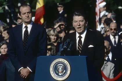 La reelección de Ronald Reagan en 1984 fue la primera elección que predijo Lichtman (Photo by Mark Reinstein/Shutterstock )