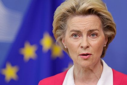 La presidenta de la Comisión Europea Ursula von der Leyen (Stephanie Lecocq vía REUTERS)