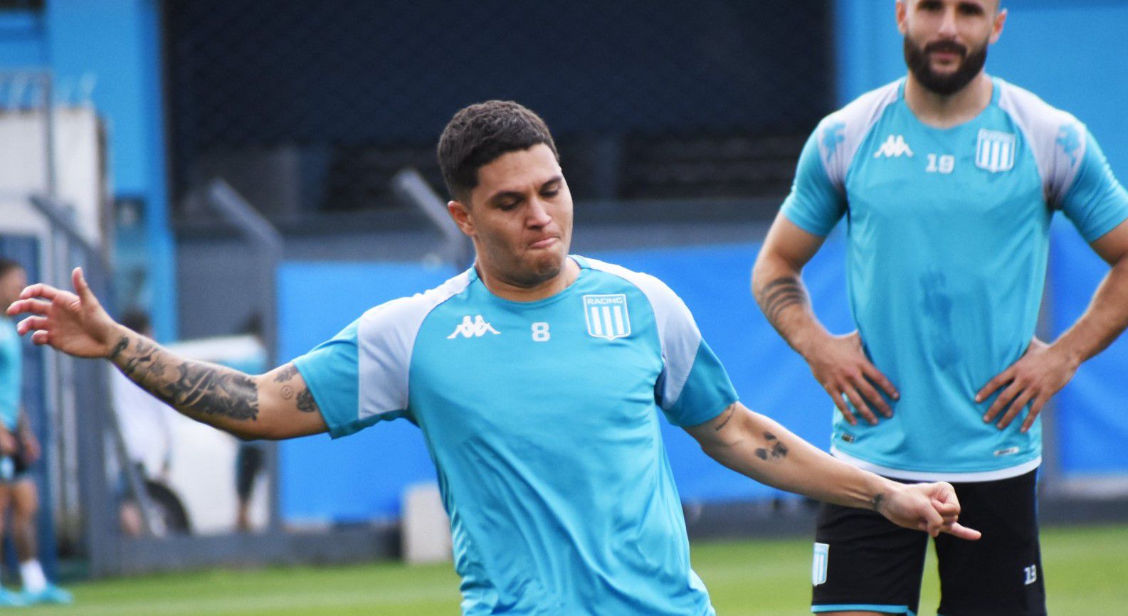 Juan Fernando Quintero volvió a Racing tras la doble jornada de eliminatorias con la selección Colombia - crédito Racing Club