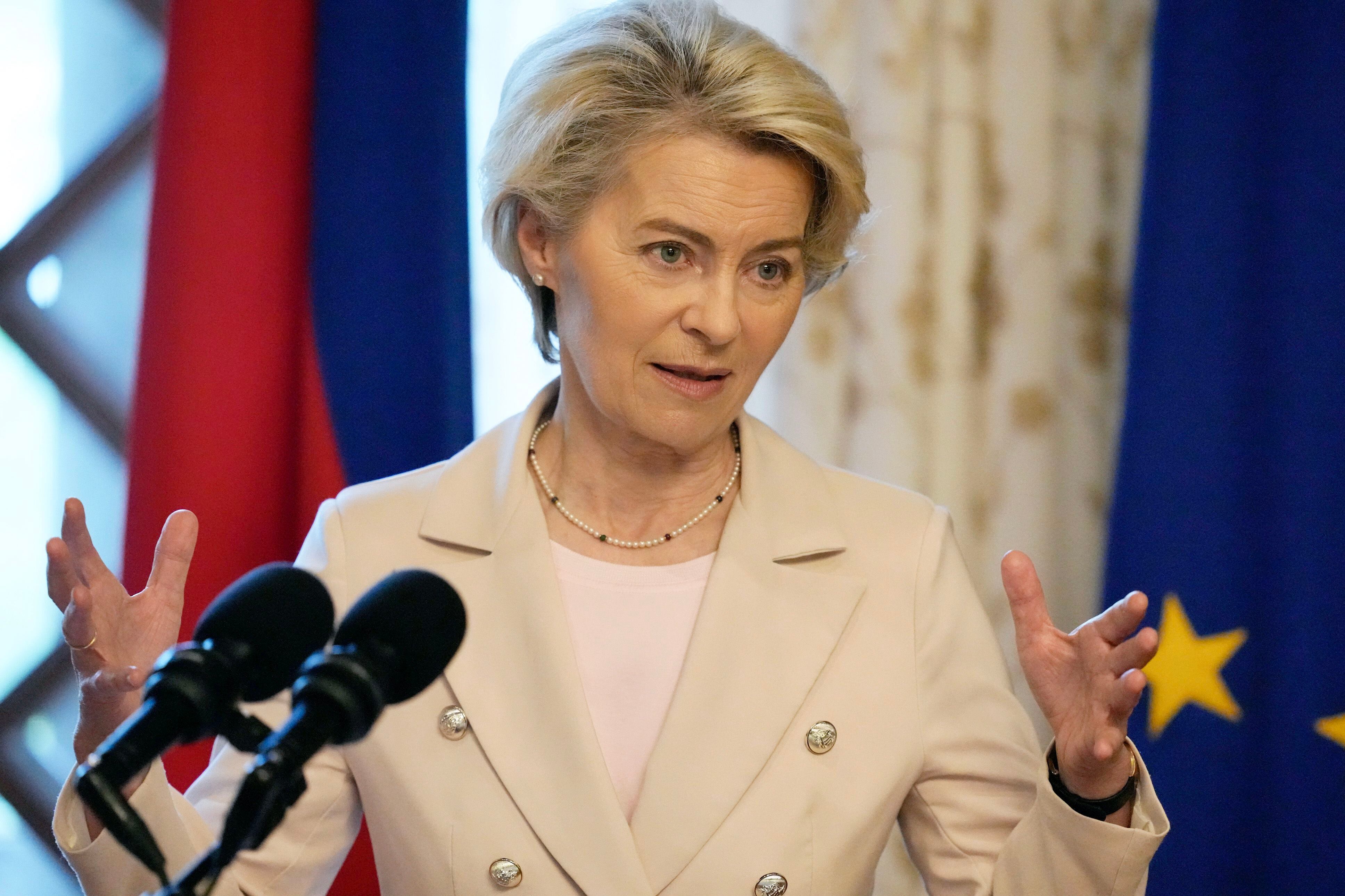 La presidenta de la Comisión Europea, Ursula von der Leyen.
EFE/EPA/AARON FAVILA/POOL
