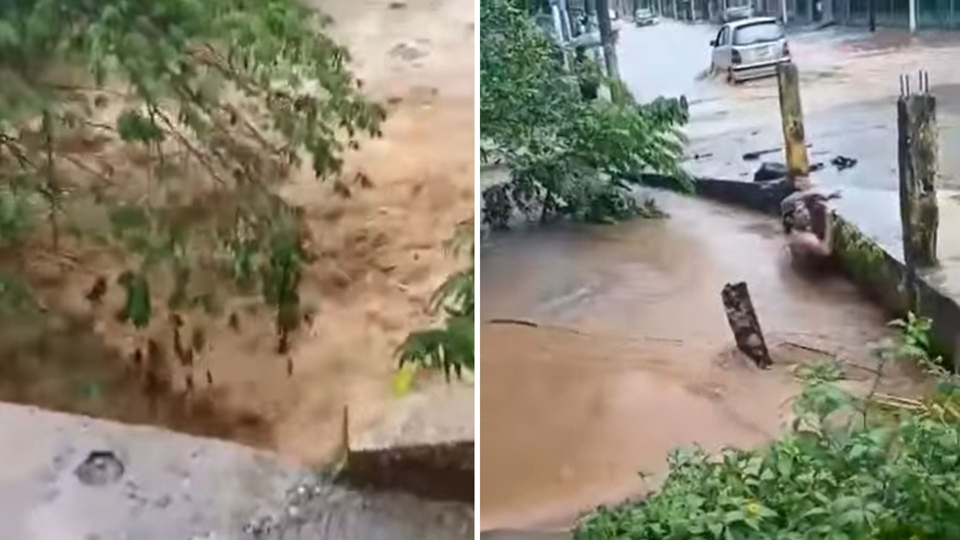 Un hombre fue arrastrado por la corriente de un río en Catemaco, Veracruz (FB/ Vecinos vigilantes Veracruz)