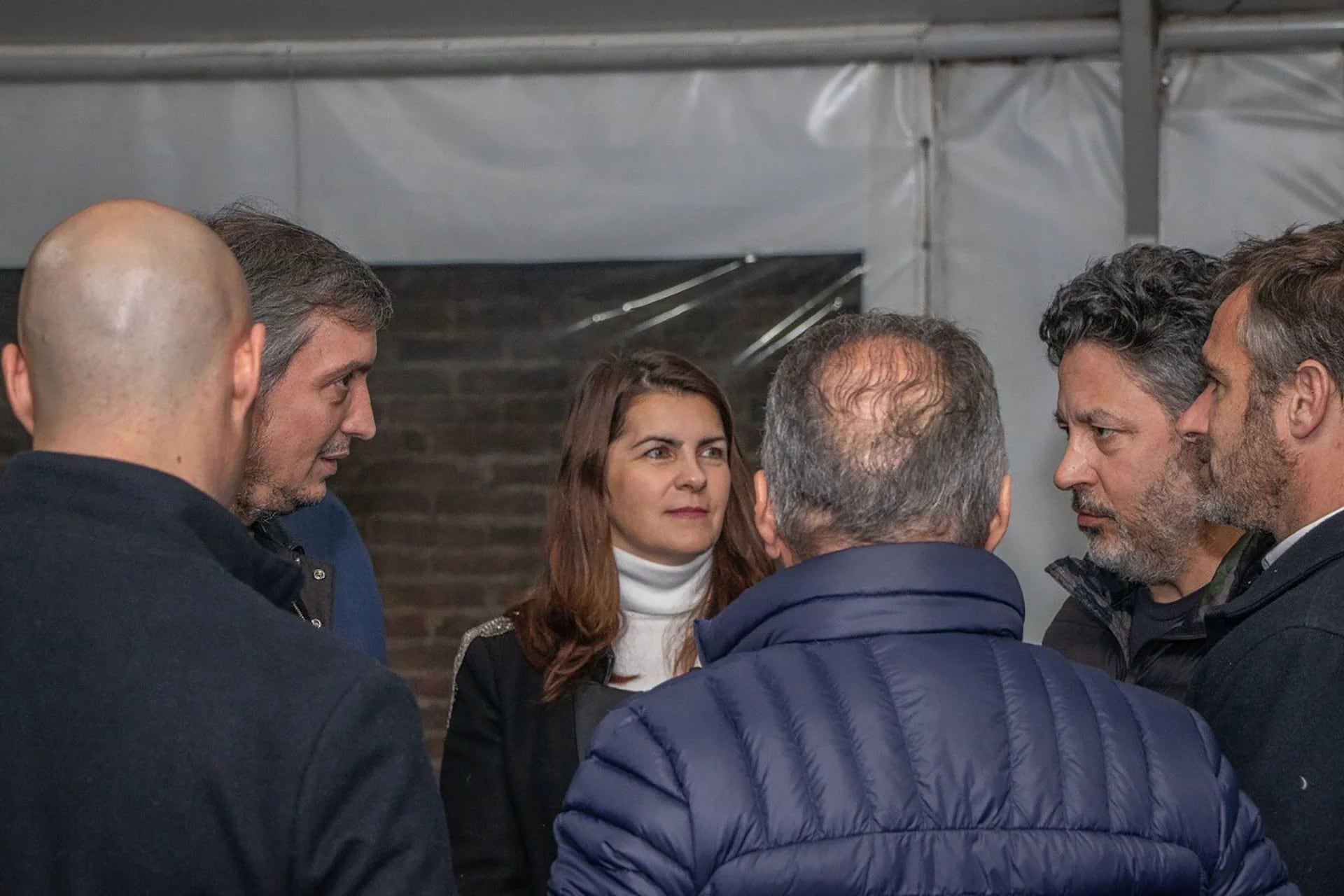 Mariel Fernández con Máximo Kirchner y otros intendentes de la Primera sección electoral 