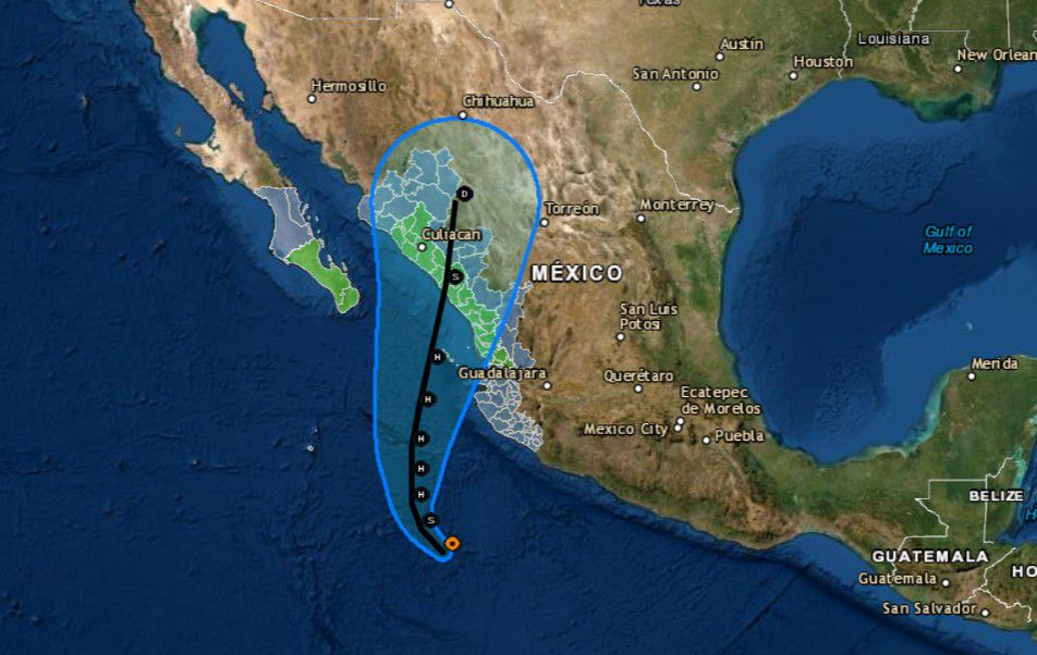 Sistema de Alerta Temprana para Ciclones Tropicales (SIAT-CT) ante paso de "Orlene" en territorio nacional. Foto: Gobierno de México