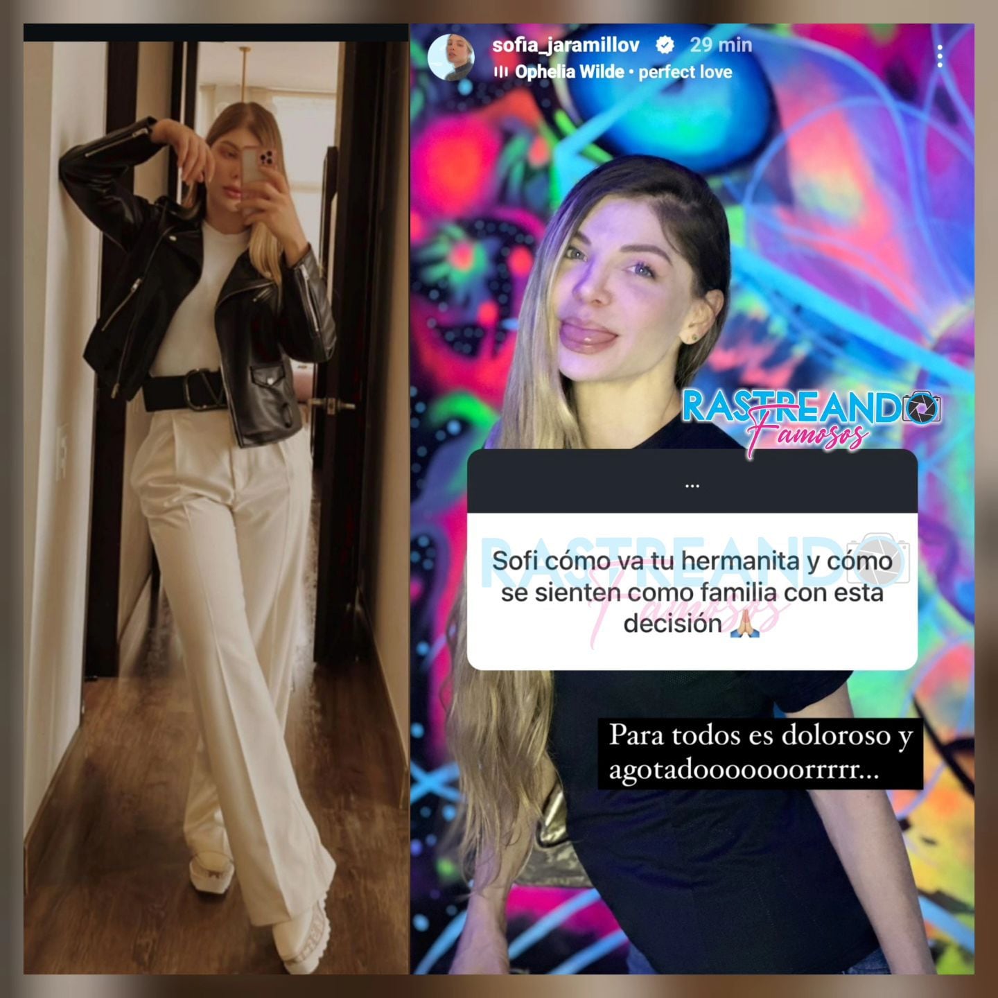 Laura y Sofía Jaramillo contestaron preguntas sobre Angélica en sus cuentas de Instagram - crédito @rastreandofamosos/Instagram