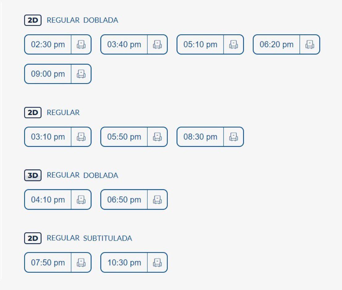 Horarios para Cineplanet El Polo, sábado 10 de junio.