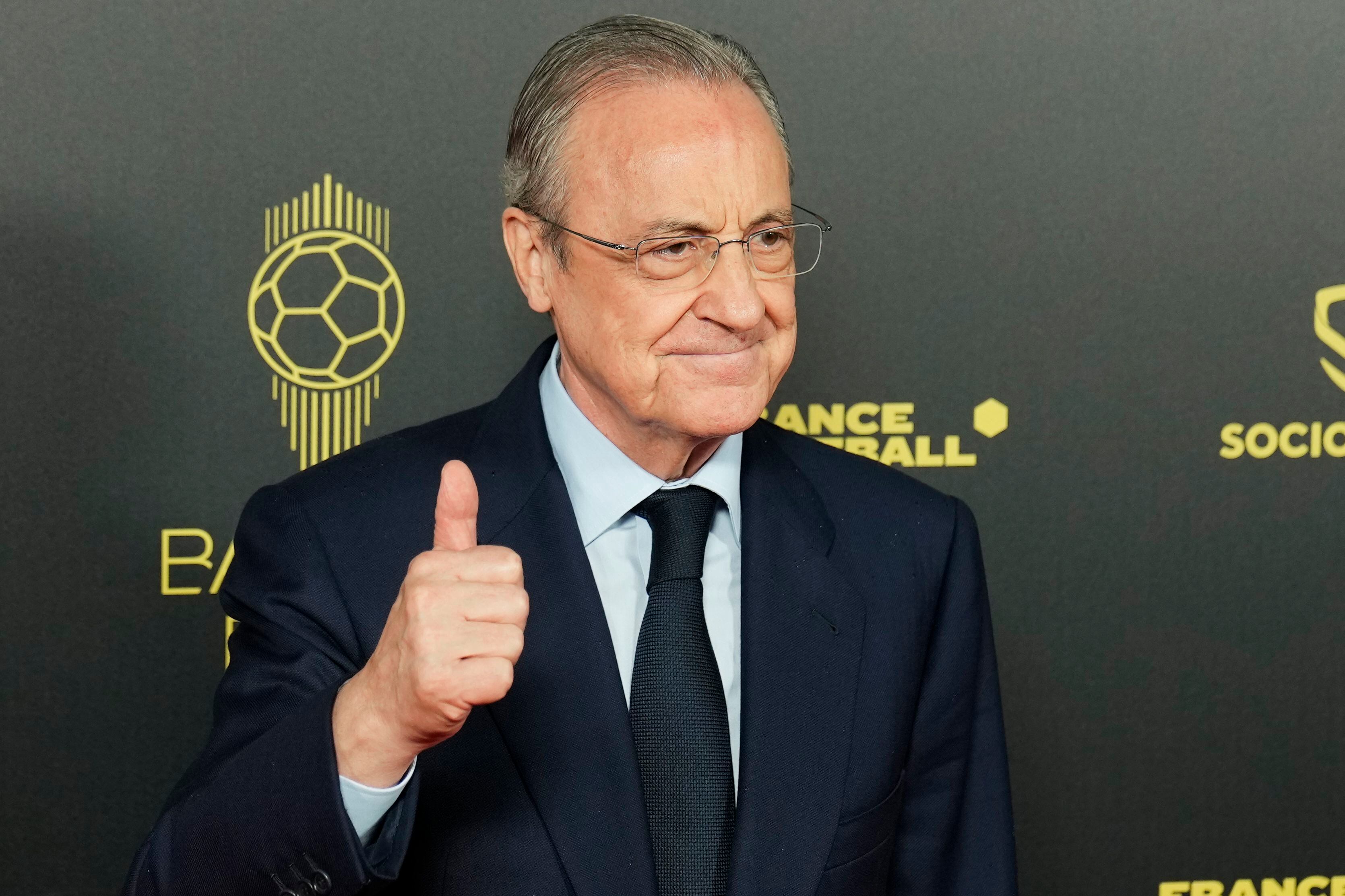 El presidente de Real Madrid, Florentino Pérez, tendría en mente fichar a una joven estrella de la selección argentina (AP Foto/Francois Mori)