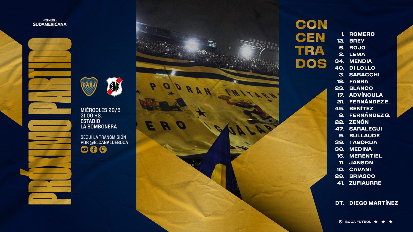 Convocatoria de Boca Juniors con Luis Advíncula de regreso.