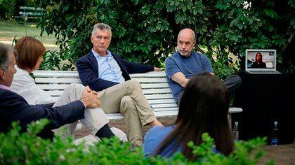 Macri y Rodríguez Larreta, en la reunión del PRO en Vicente López