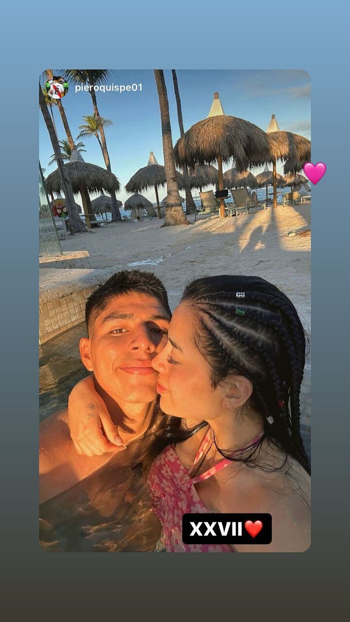 Piero Quispe disfruta de unas románticas vacaciones con su novia Cielo Berrios en Punta Cana.