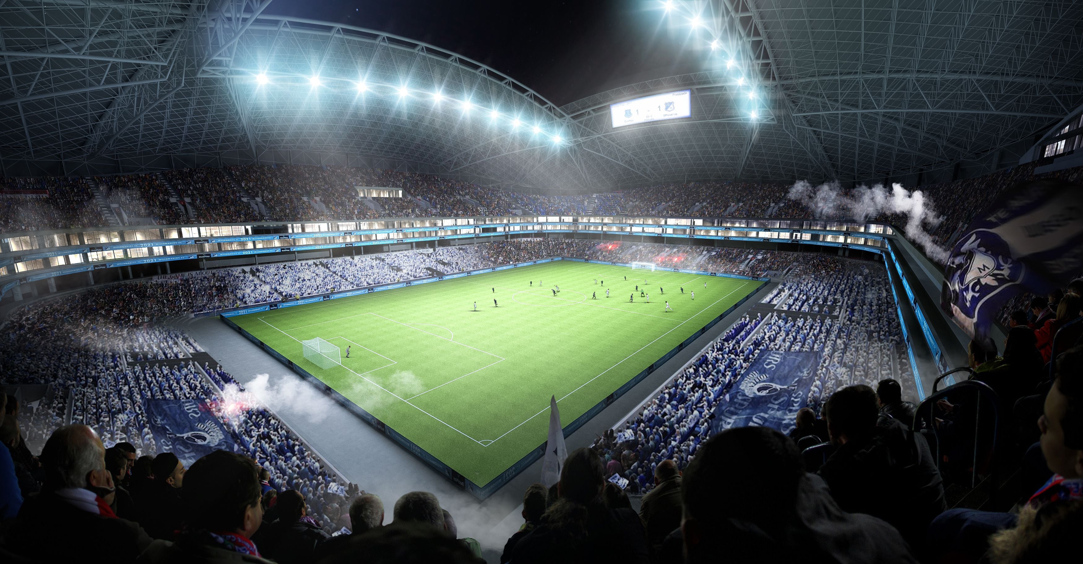 La modernización del estadio El Campín y sus zonas aledañas tendrá una inversión de 2.4 billones de pesos, los cuales serán aportados en su totalidad por las empresas privadas - crédito Instituto Distrital de Recreación y Deportes