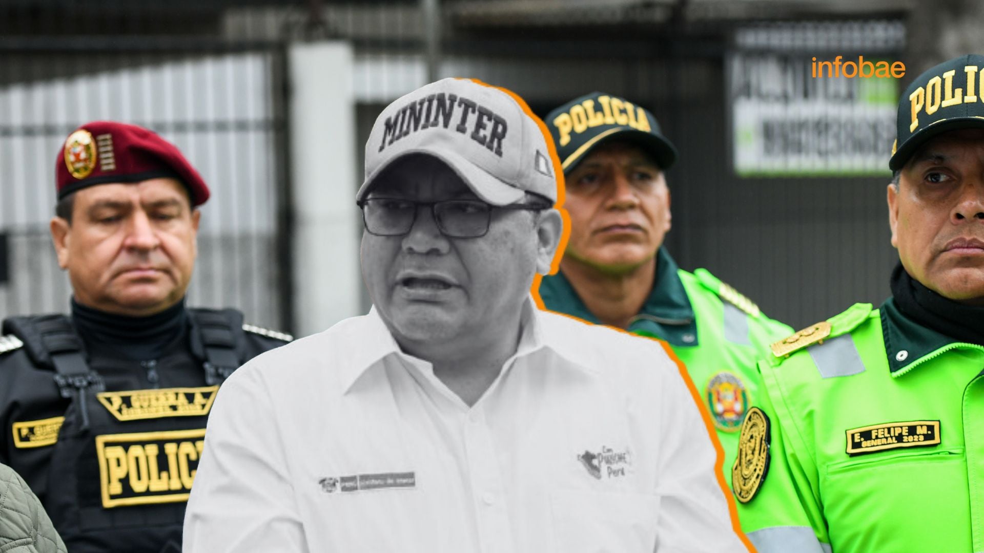 Titular del Ministerio del Interior es vinculado a distintos ilícitos como obstrucción y tráfico de influencias.  | Fotocomposición: Infobae Perú (Camila Calderón)