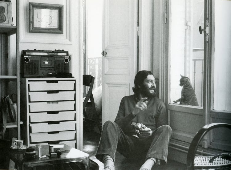 Cortázar y su gato