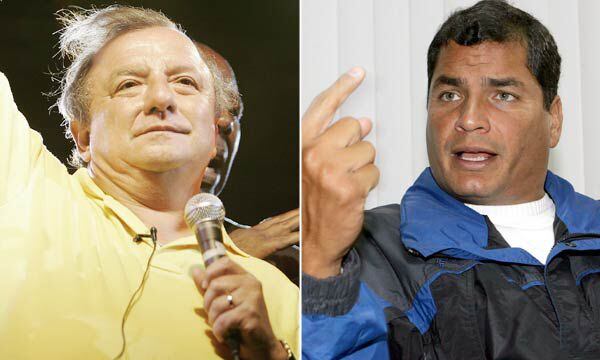 En el 2006, Álvaro Noboa disputó y perdió el balotaje frente a Rafael Correa.