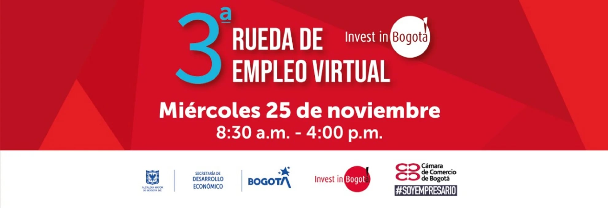 Más de 1.500 vacantes se presentarán en la tercera rueda virtual de empleo para la capital y otras regiones en el país. Foto: cortesía: Invest In Bogotá