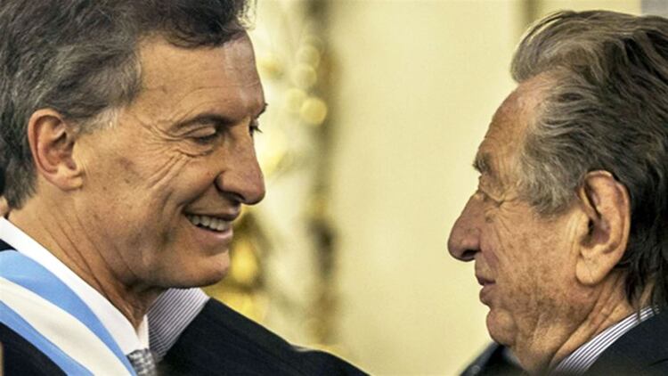 Franco Macri el día que su hijo asumió la presidencia (foto DyN)