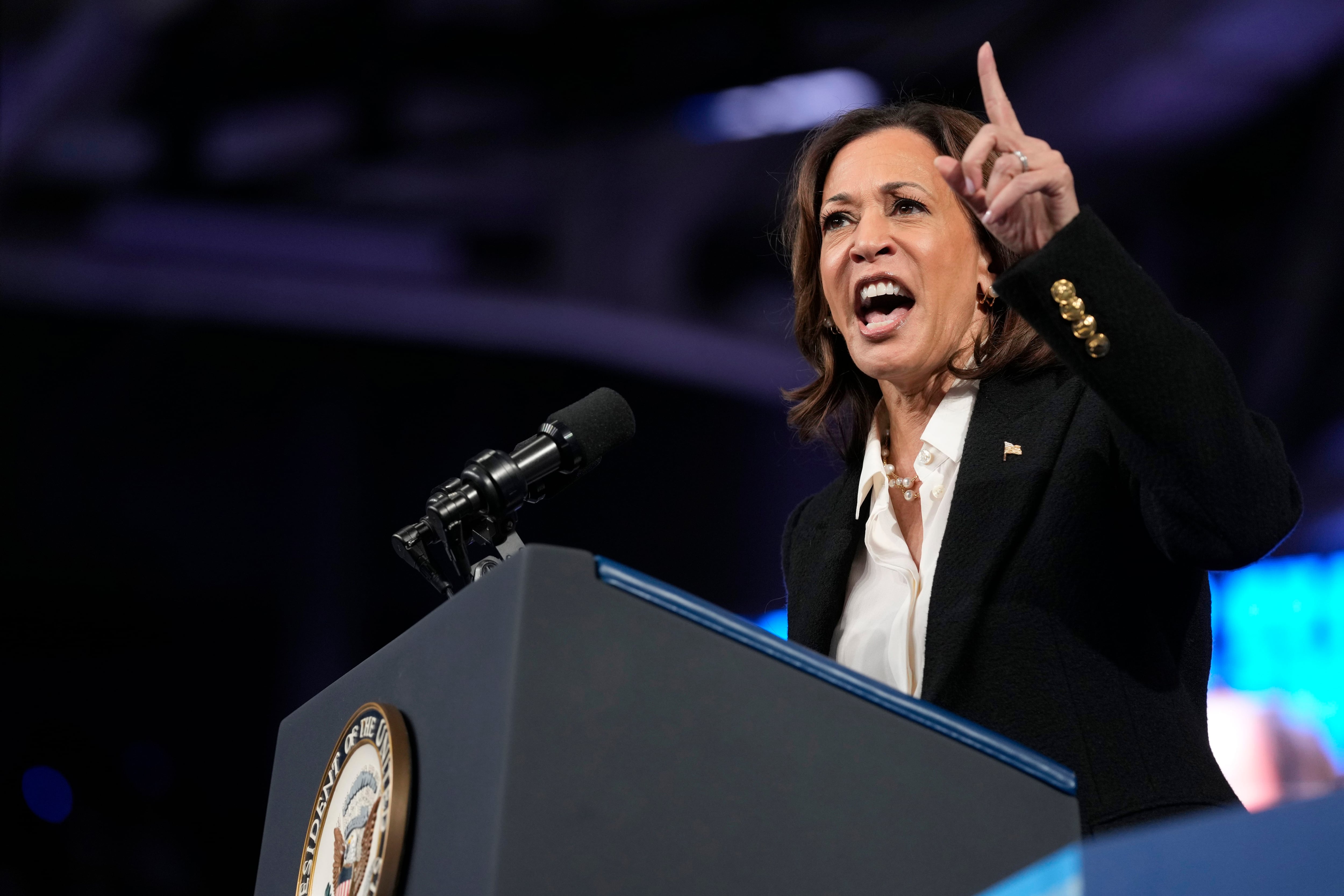 La vicepresidenta Kamala Harris en un evento en Greenville, Carolina del Norte (Foto AP/Susan Walsh)