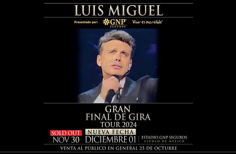 Luis Miguel se prepara para darle fin a la gira que lo ha llevado a visitar más de 70 escenarios (Ocesa)