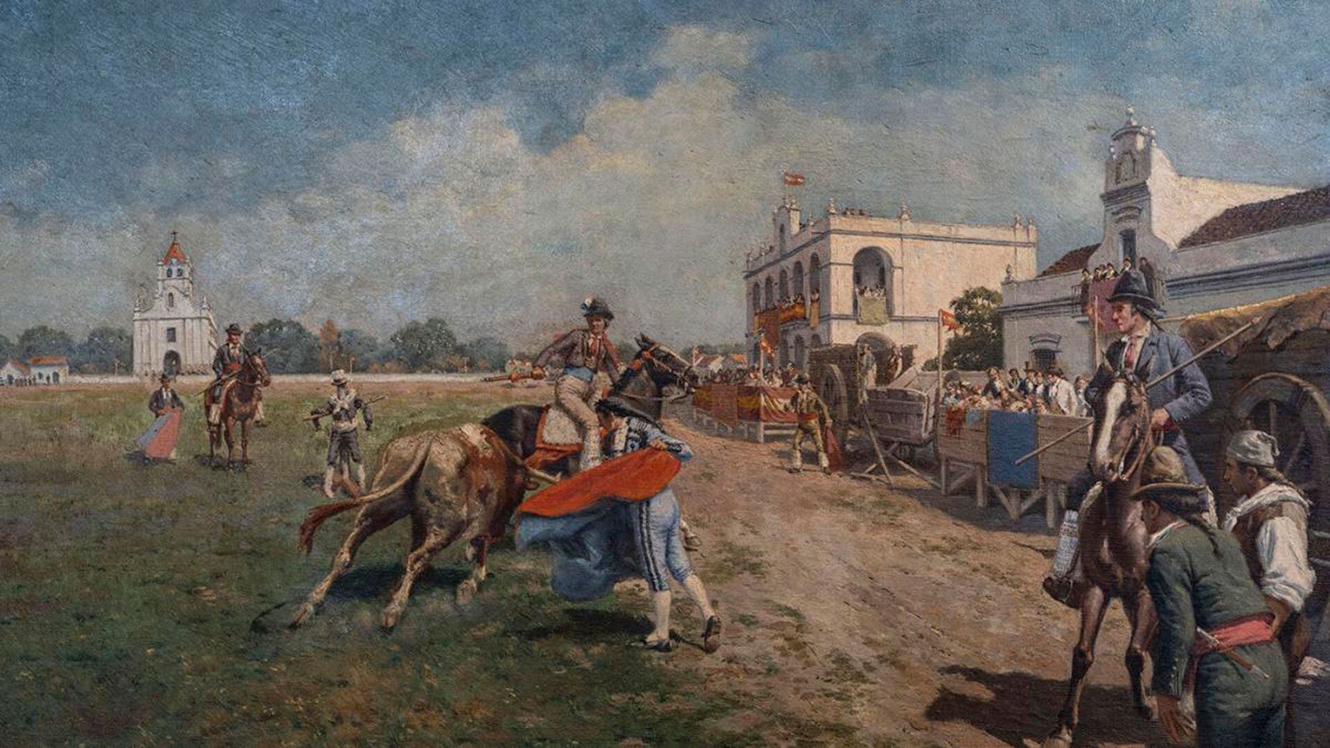 "Fiestas Taurinas", óleo sobre tela, de Francisco Fortuny (Télam/Pepe Mateos)