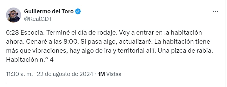 El cineasta mexicano Guillermo del Toro, reconocido por su amor por lo sobrenatural, eligió un hotel en Escocia con fama de estar embrujado para hospedarse mientras filma su nueva adaptación de Frankenstein. 