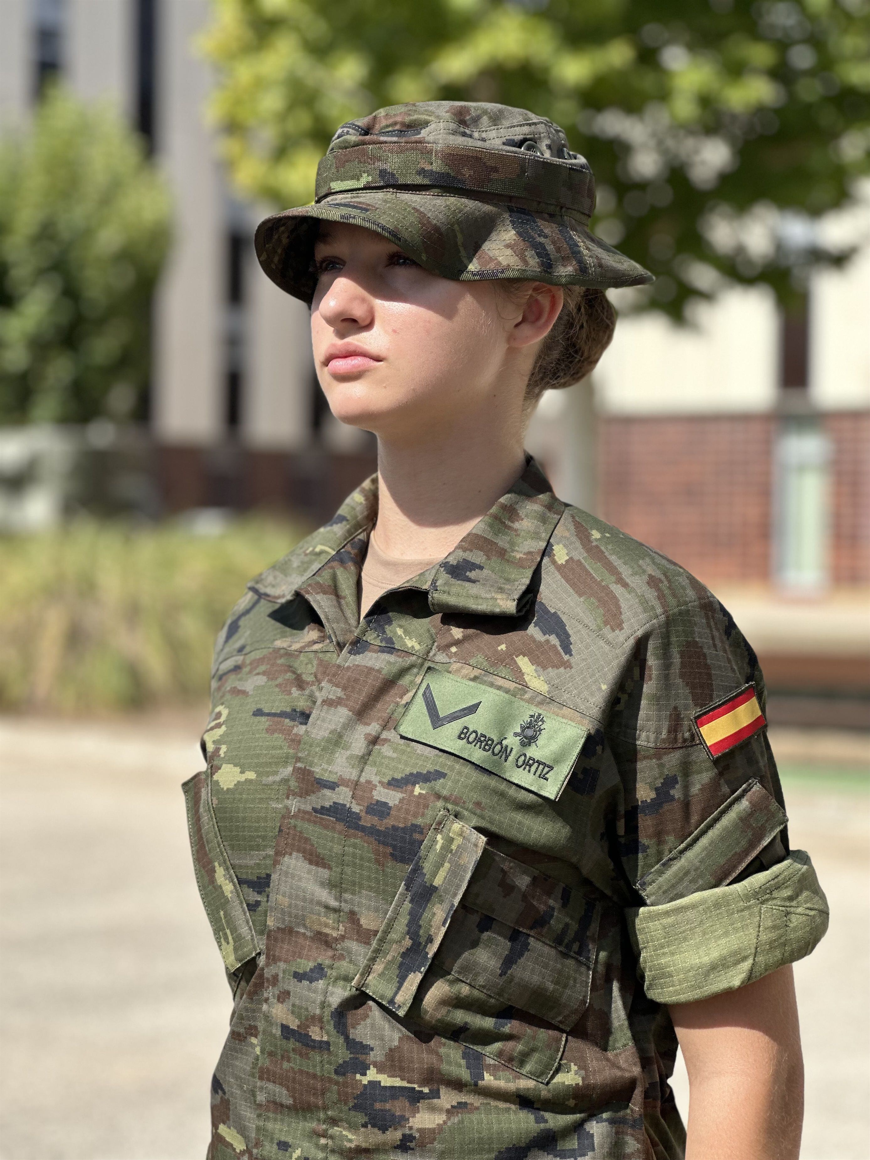 La princesa Leonor, en su primer día vestida de uniforme. CASA REAL
