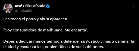 José Félix Lafaurie le responde a Susana Boreal por afirmar que consume marihuana - crédito @jflafaurie/X