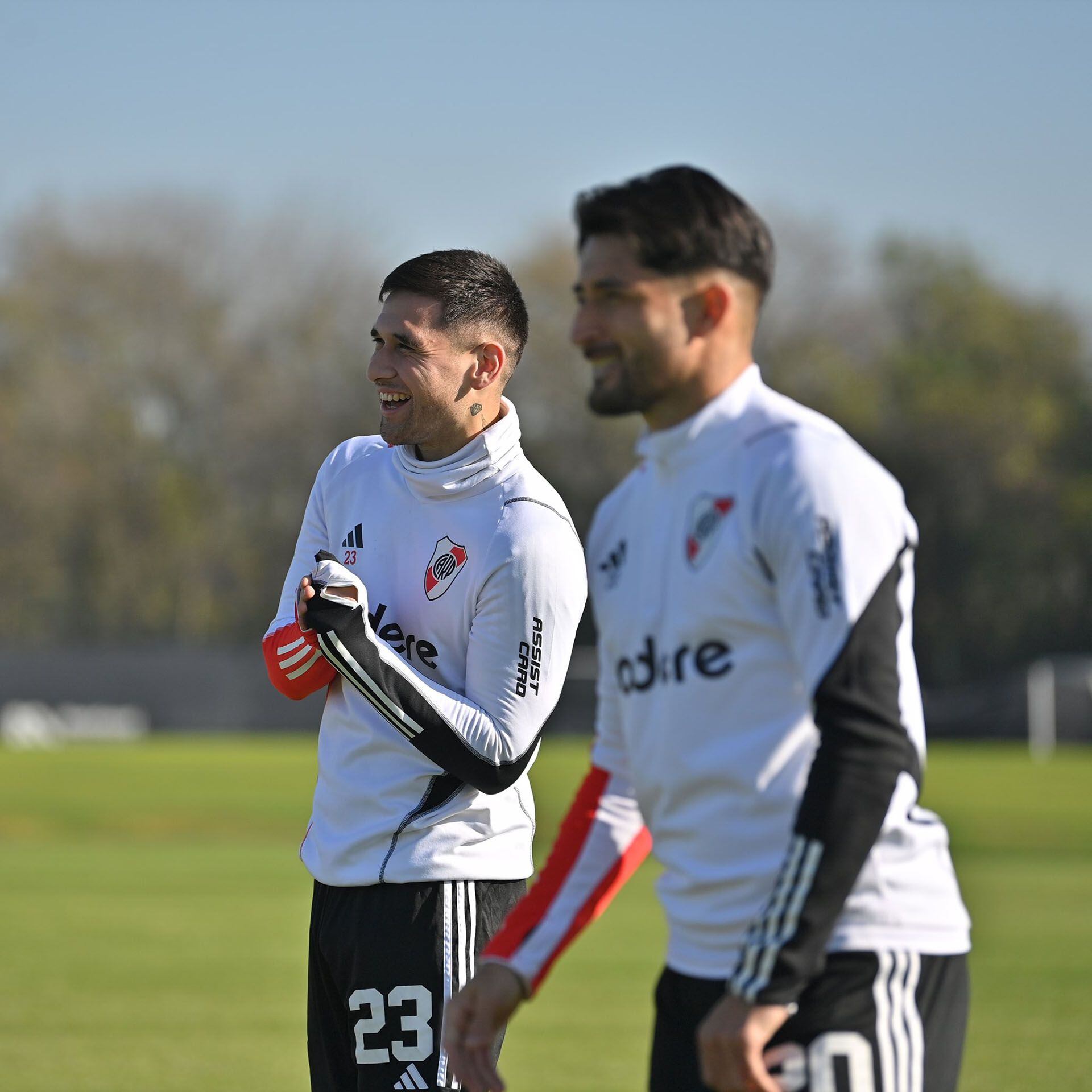 Postal de la última práctica de River Plate