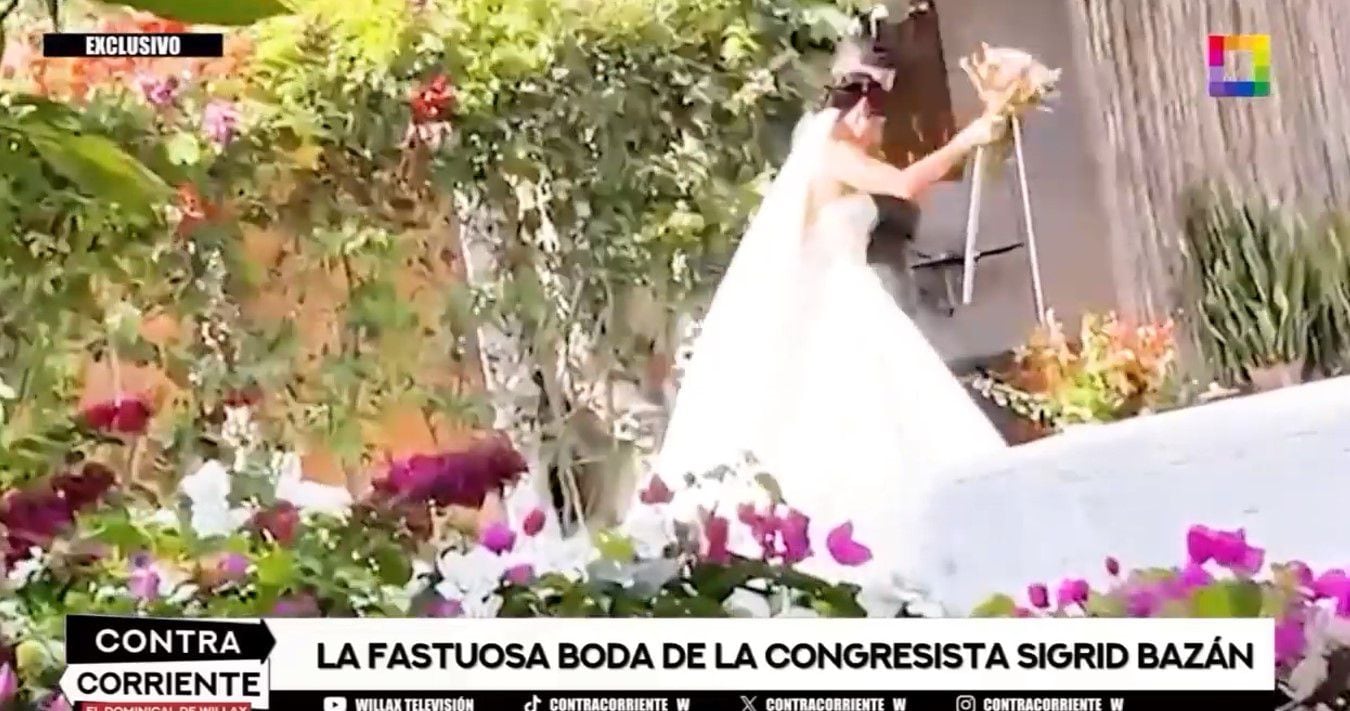 Sigrid Bazán camino al altar.