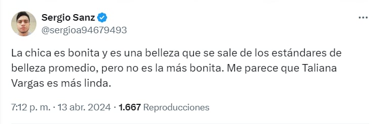 Un comentario acerca de Paulina Vega genera una discusión en las redes -crédito X