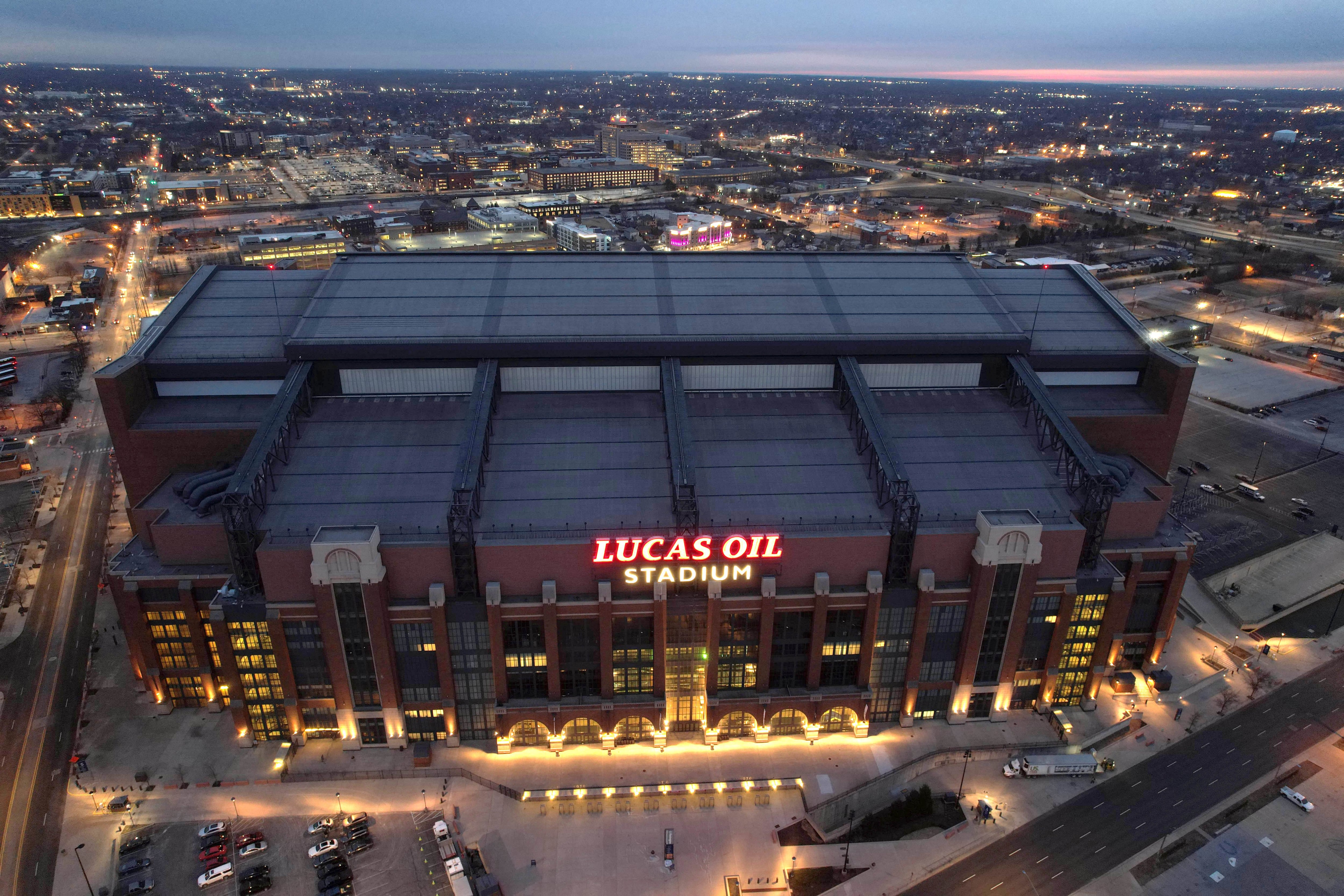 Lucas Oil Stadium Indianapolis Colts football picture Aerial Photo