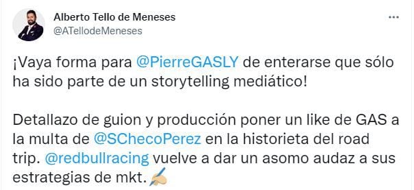 El dardo de Red Bull a Pierre Gasly por su “odio” hacia Checo Pérez (Foto: Twitter/ATellodeMeneses)