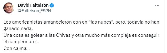 David Faitelson Se Burla De Los Americanistas “todavía No Han Ganado Nada” Infobae 6743