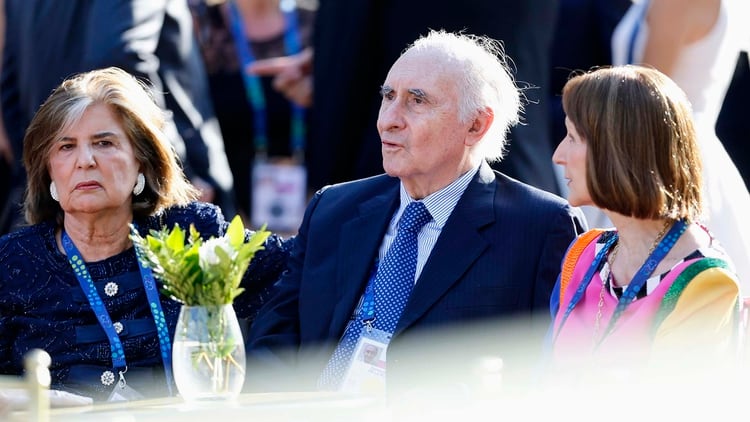 El ex presidente de la Nación, Fernando De la Rúa, en la gala del Teatro Colón durante el G20