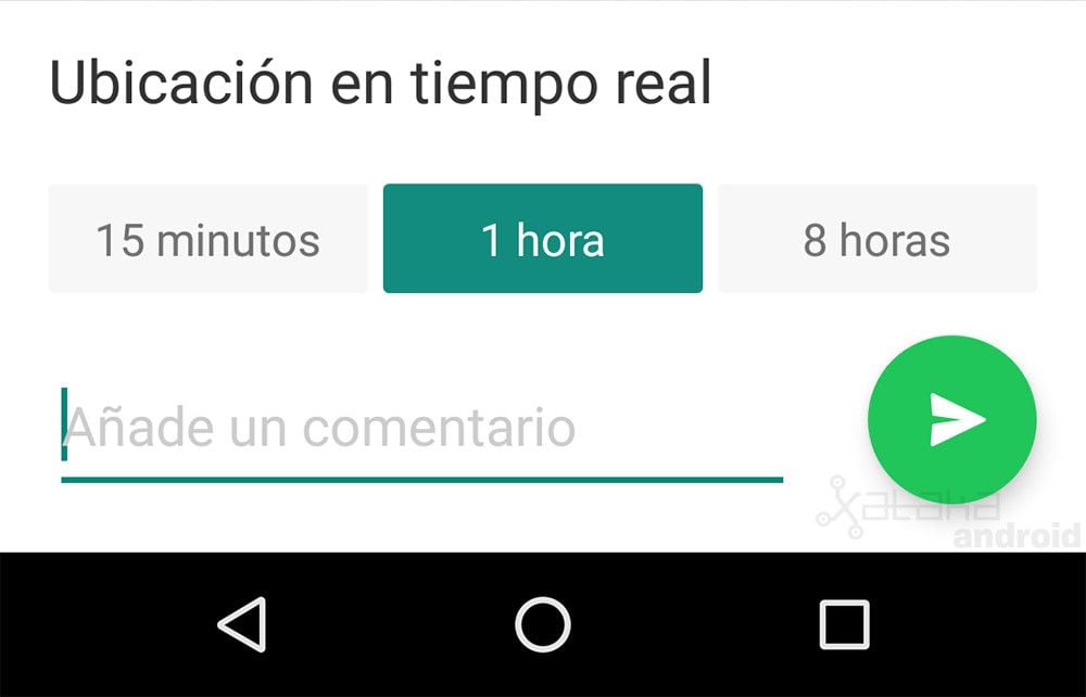 Localização do WhatsApp em tempo real. (foto: Xataka Android)