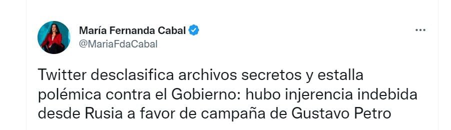 Dirigentes políticos reaccionan ante la revelación sobre injerencia rusa a favor de la campaña de Petro Presidente. Foto: Twitter.