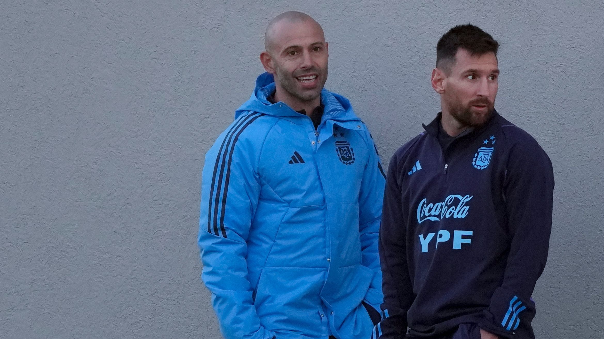 Javier Mascherano y Lionel Messi Selección Argentina
