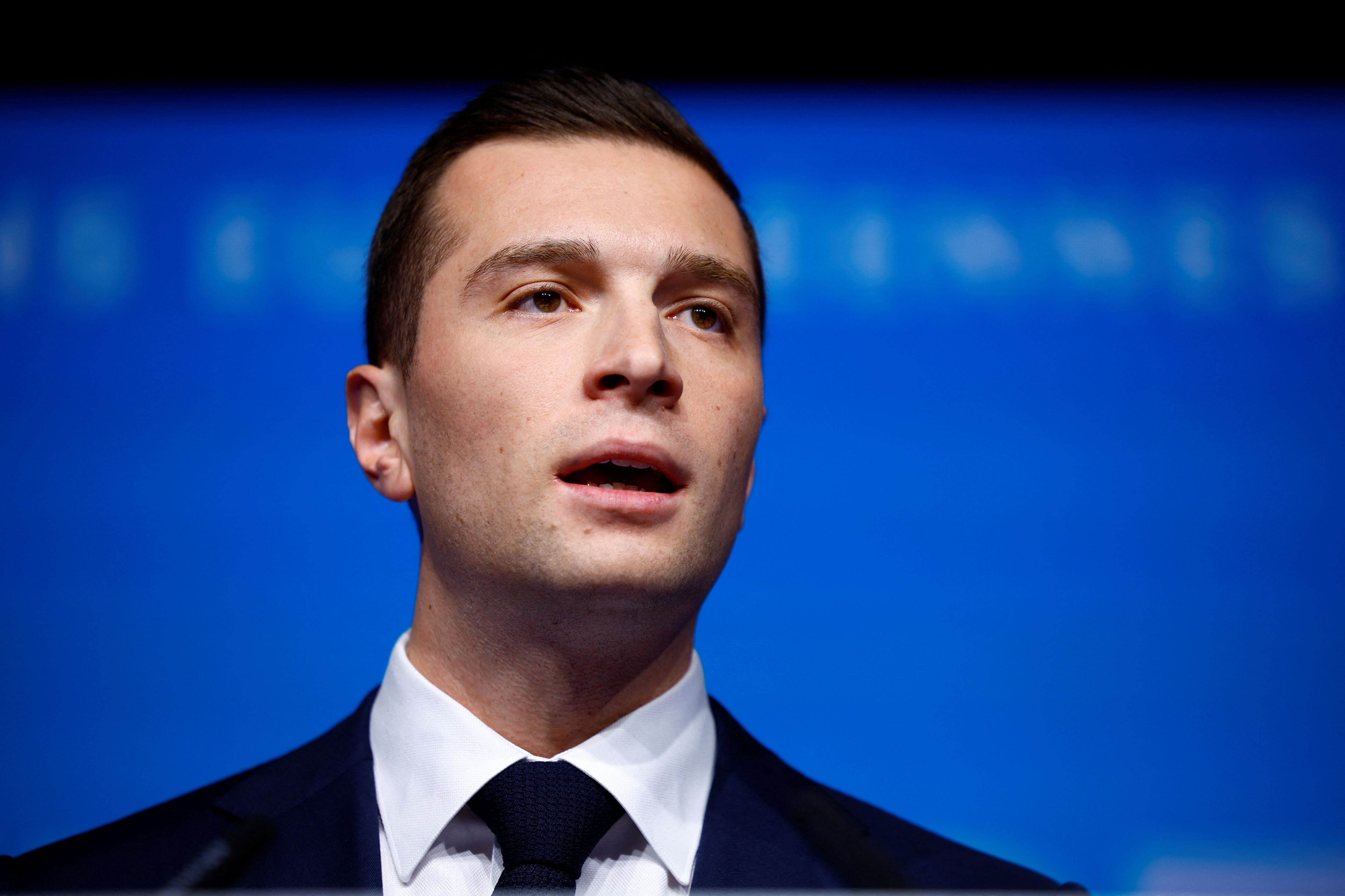 Jordan Bardella, el candidato de Agrupación Nacional en las elecciones europeas de este domingo (REUTERS/Sarah Meyssonnier)