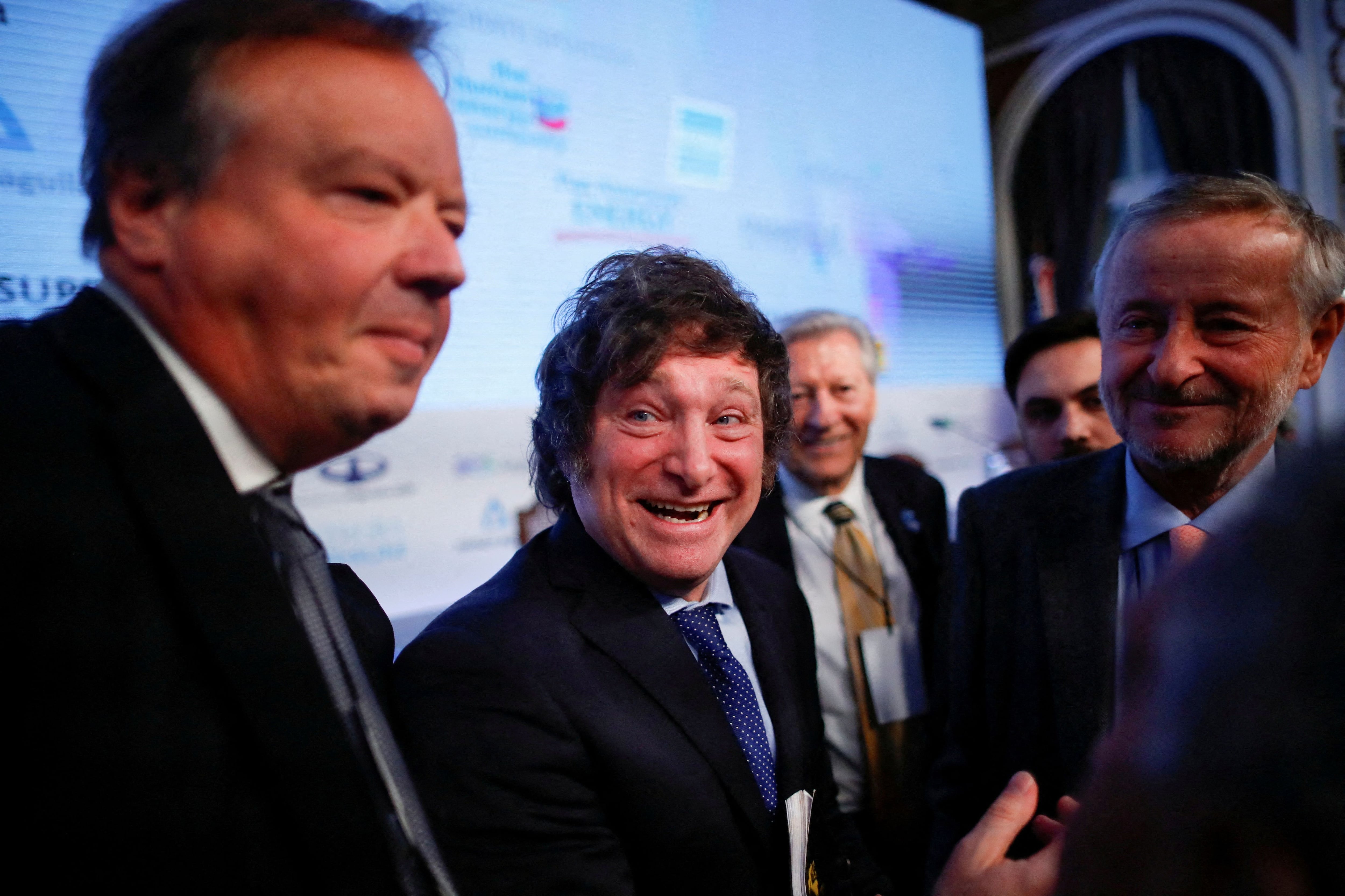 Javier Milei, luego de hablar ante los empresarios en el Council de las Américas (Foto: REUTERS/Agustín Marcarian)