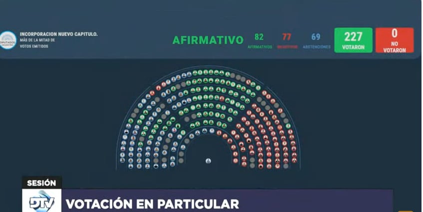 Los resultados de la votación de la Ley Bases Capitulo 10