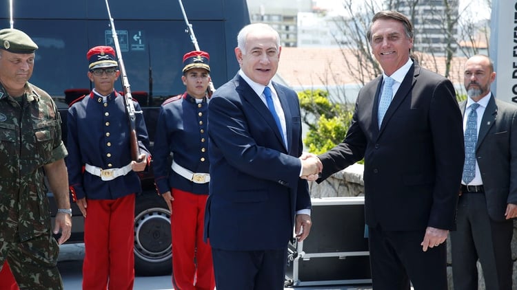 Jair Bolsonaro recibe a BenjamÃ­n Netanyahu en RÃ­o de Janeiro (Reuters)