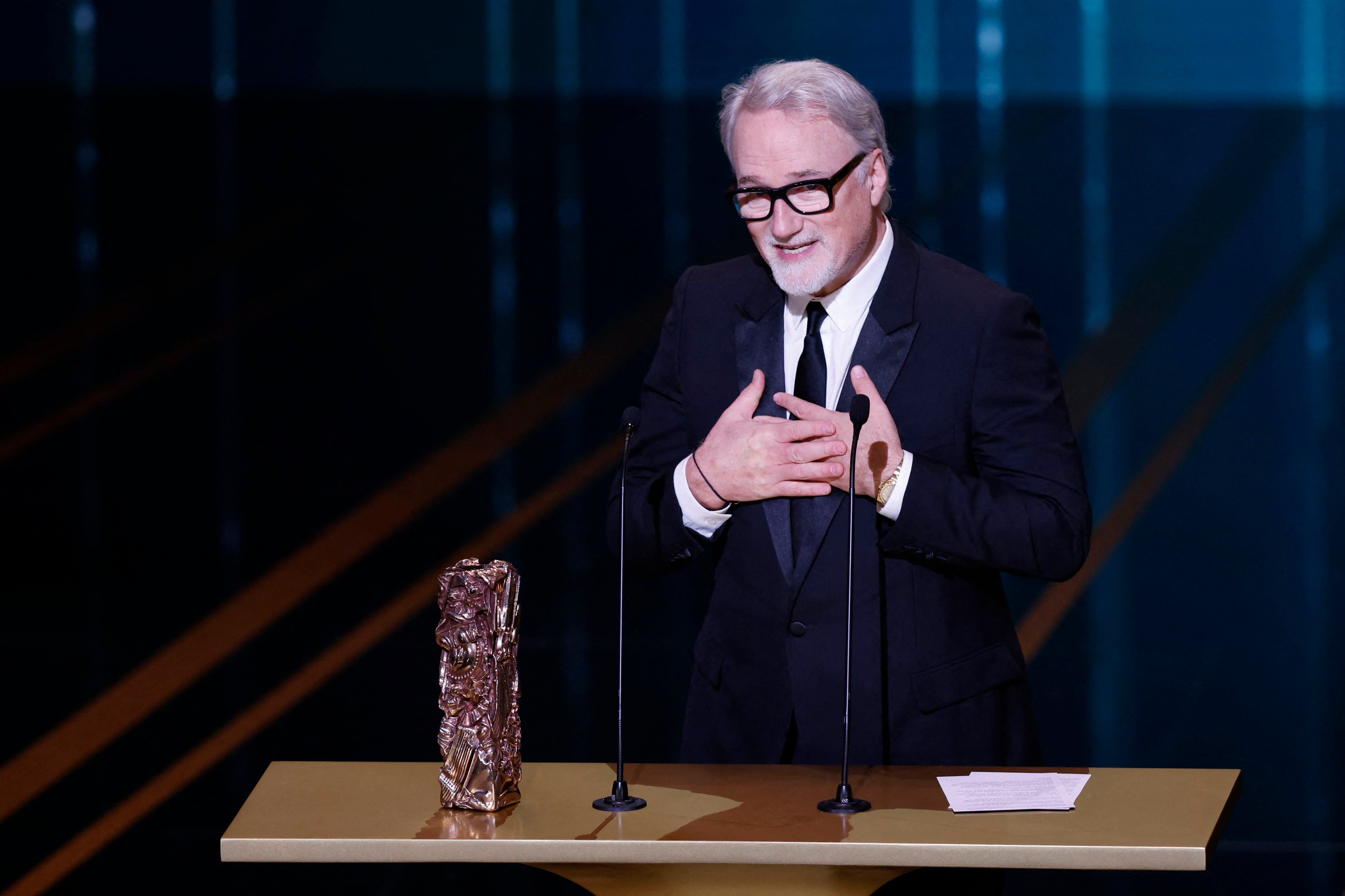 David Fincher fue galardonado con el Honorary Cesar Award durante la ceremonia número 48 de los Cesar Awards. (Reuters)