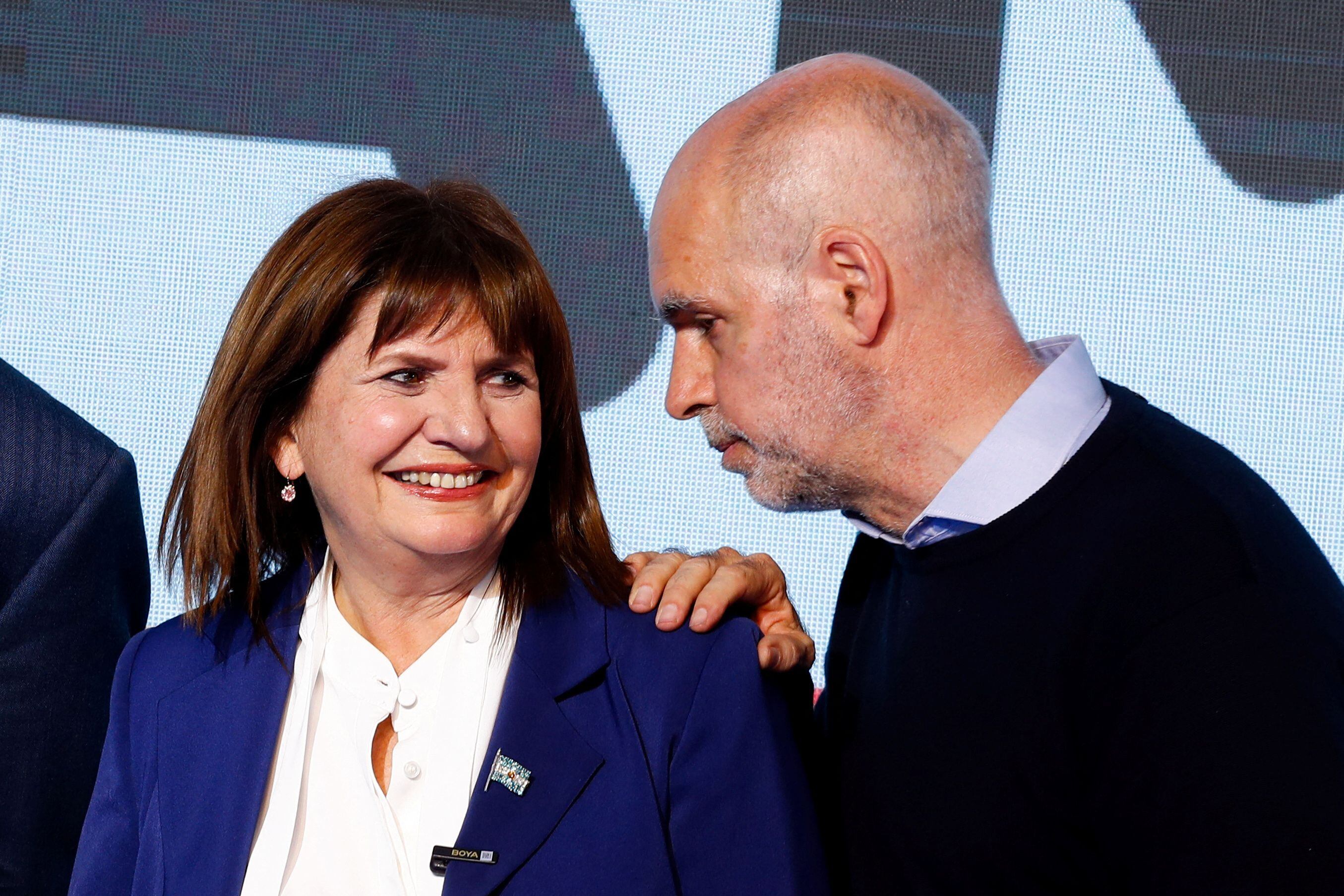 Patricia Bullrich y Horacio Rodríguez Larreta, luego de conocerse los resultados de las PASO