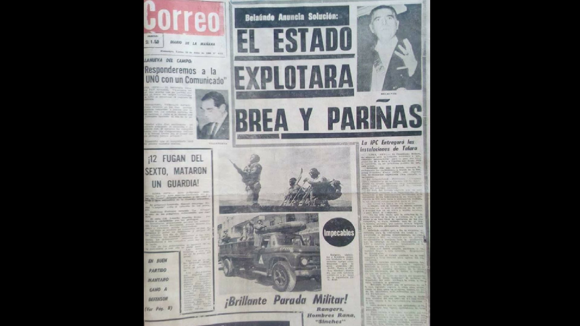 Detalles desconocidos del gobierno de Belaunde y Kuczynski y la famosa página 11. (Diario Correo)