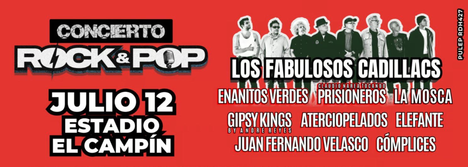 Estos serán los artistas para el concierto Rock & Pop que se realizará en el estadio El Campín - crédito TuTicket