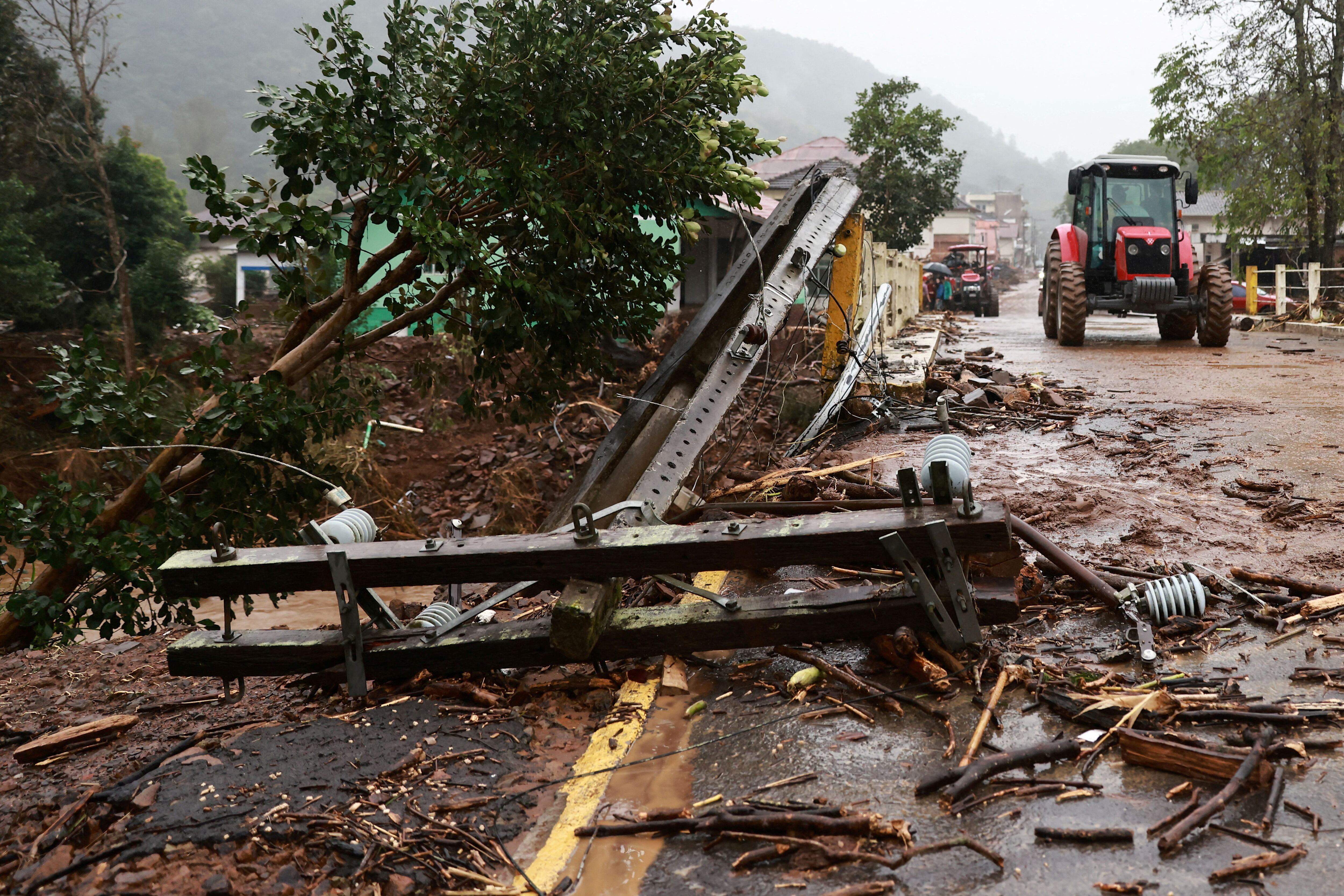 La destrucción en Relvado, Rio Grande do Sul (REUTERS/Diego Vara)