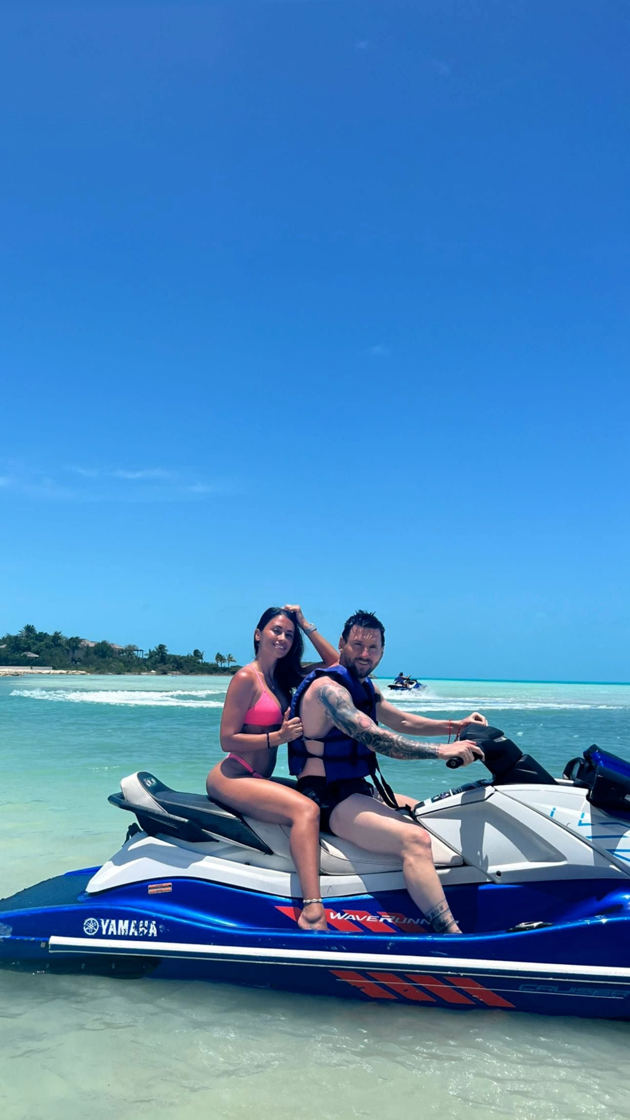 Lionel Messi y Antonela Roccuzzo de vacaciones